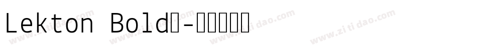 Lekton Bold◆字体转换